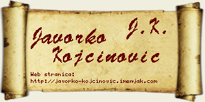 Javorko Kojčinović vizit kartica